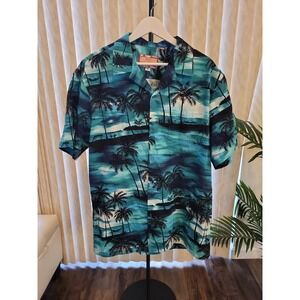RJC‎ Hawaiian Aloha Shirt - Palm Tree Ocean Print